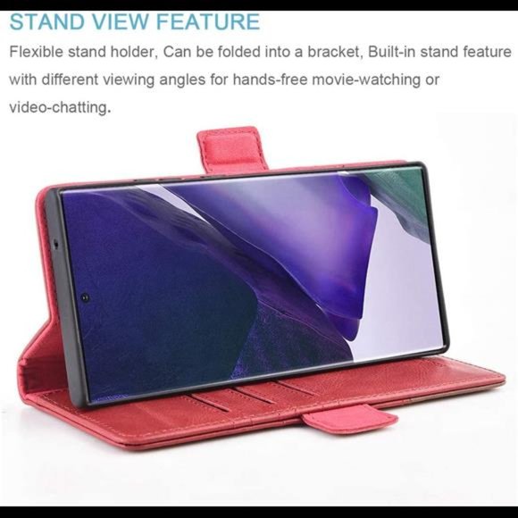 Fathers Day Gifts For Galaxy Note 20 Ultra Leather Wallet Case Credit Card Slot - Picture 6 of 7